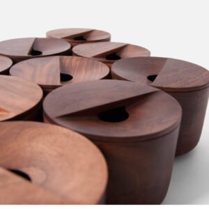Black Walnut Solid Wood Piggy Bank Storage Tank
