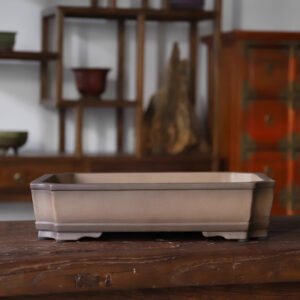 Purple Sand Flower Pot Retro Green Plaster Rectangular Bonsai