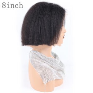 Kinky Straight Bob Headgear Real Hair